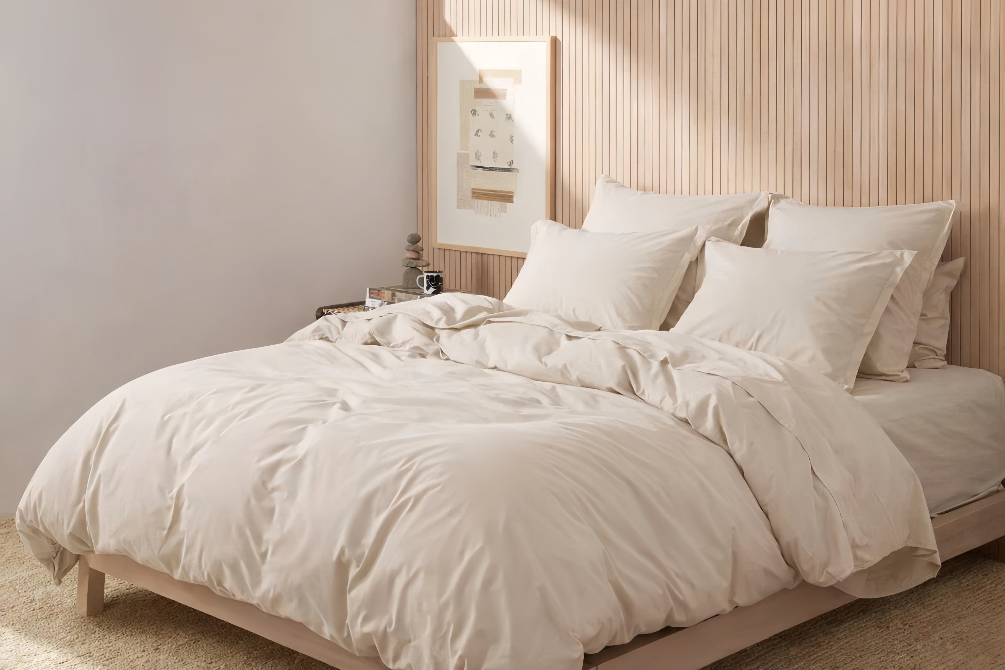 Minimal Khaki Duvet Cover Set